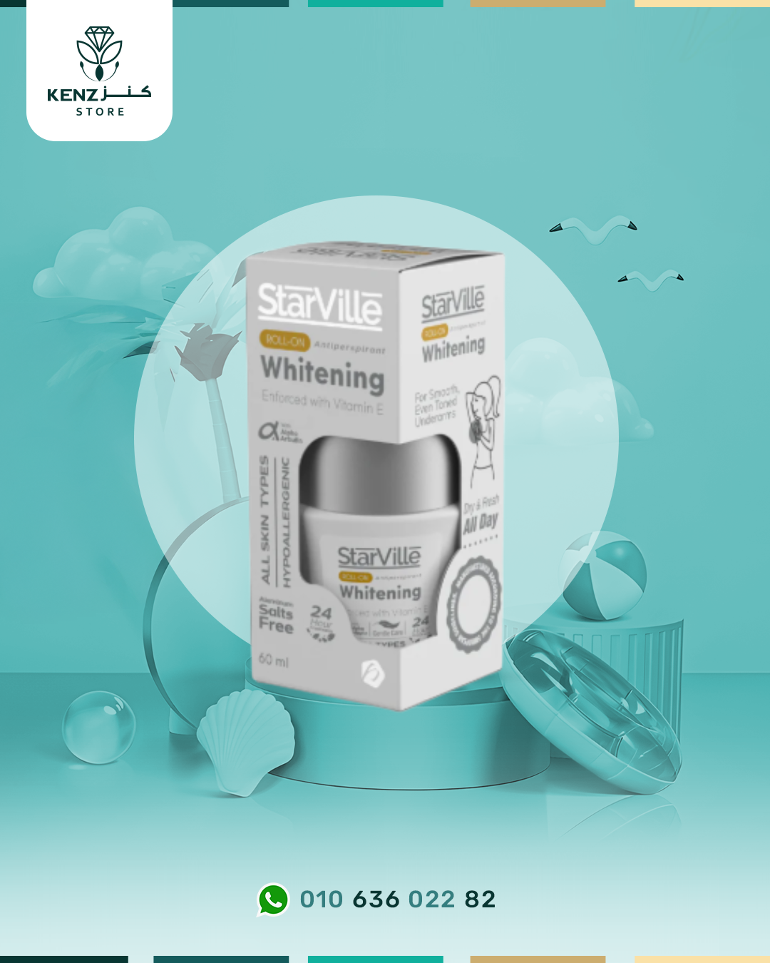 Starville Whitening Roll On Lavender Scent 60 ml